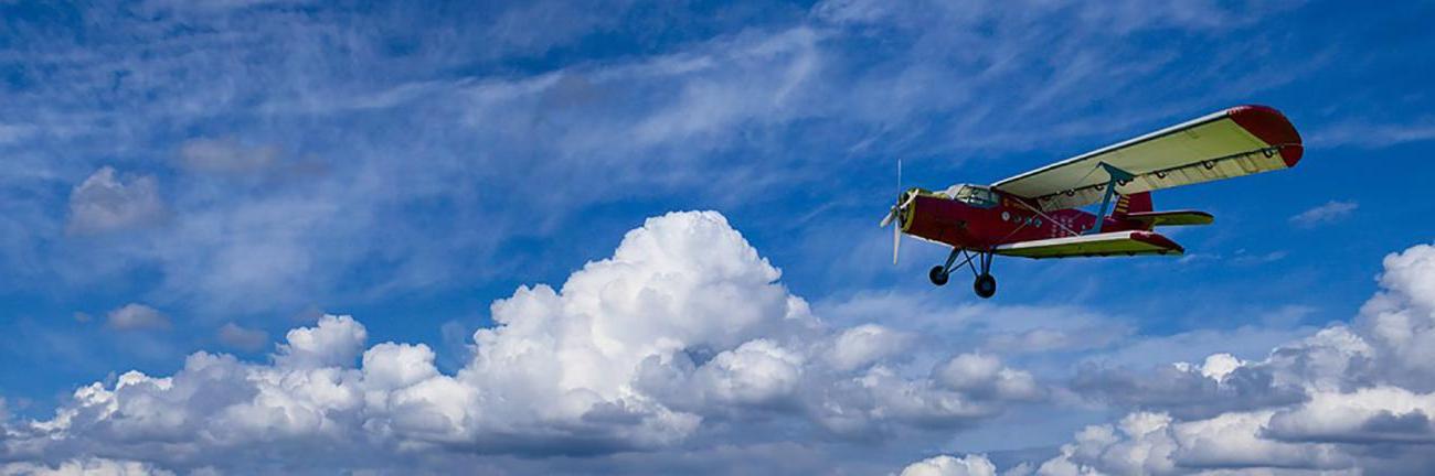 Aircraft in the clouds